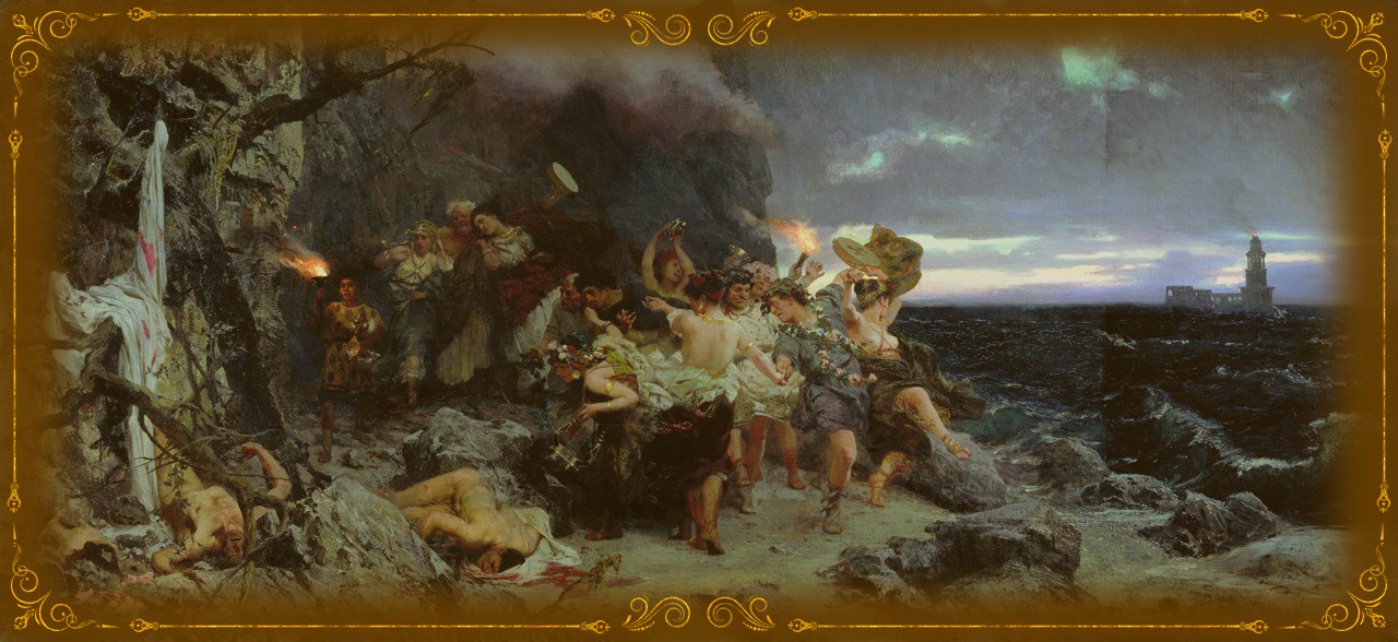 Генрих Семирадский - Оргия времён Тиберия на острове Капри, 1881