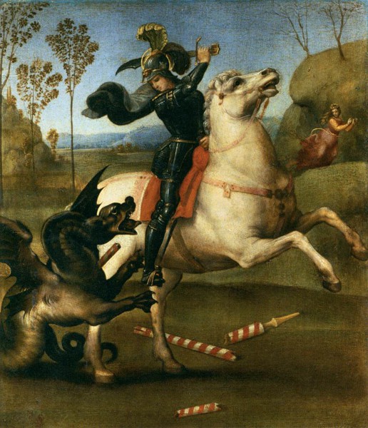 Рафаэль Санти. Святой Георгий, побеждающий дракона 1503-1505г