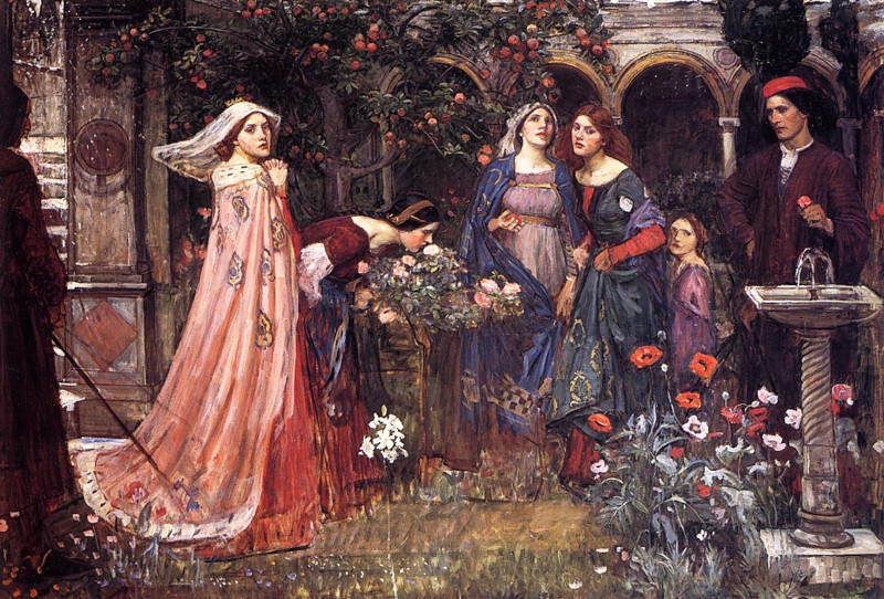 John William Waterhouse (1849-1917) - The Enchanted Garden, 1916 - 1917.