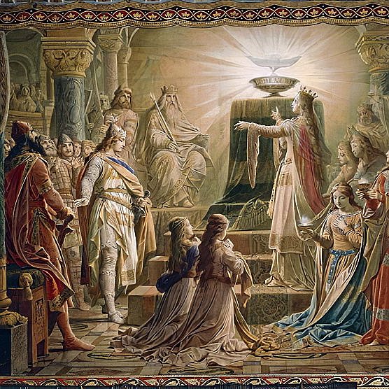 Wilhelm Hauschild (1902 - 1983). The Miracle of the Grail, from the Lohengrin Saga, Salon