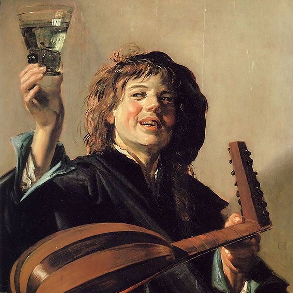 Франс Хальс. Мальчик со стаканом и лютней. 1626.