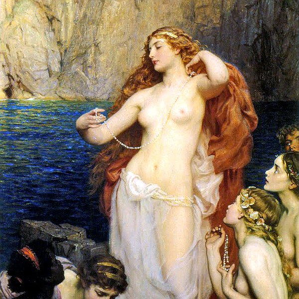 Herbert James Draper. Las perlas de Afrodita, 1907