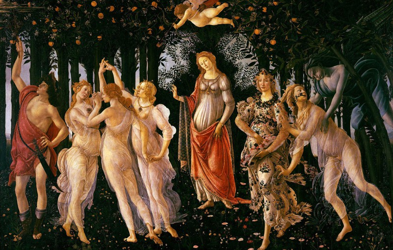 Сандро Боттичелли (1445-1510). "Весна", пр. 1482. Галерея Уффици, Флоренция