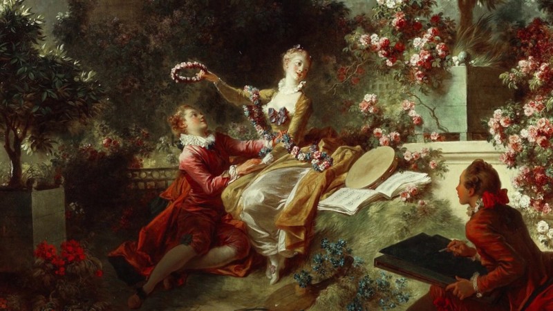 Jean-Honoré Fragonard. The Progress of Love - The Lover Crowned (1771-1772)
