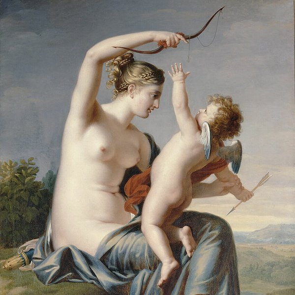 Robert Lefevre (1755-1830). Venus désarmant ’Amour Château de Fontainebleau