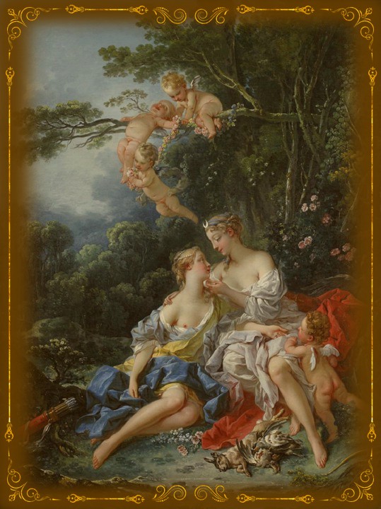 François Boucher (1703-1770). Юпитер и Каллисто, 1744
