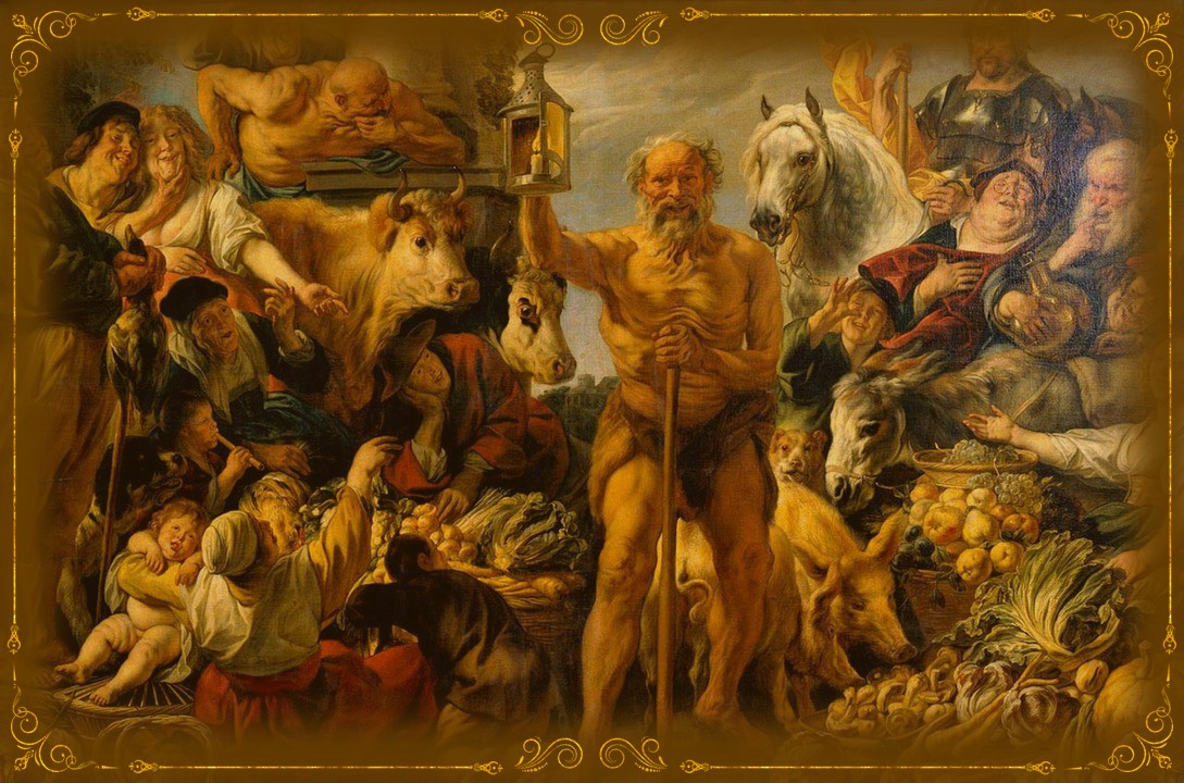 Jacob Jordaens (1593-1678). Diogenes Searching for an Honest Man, 1641-1642