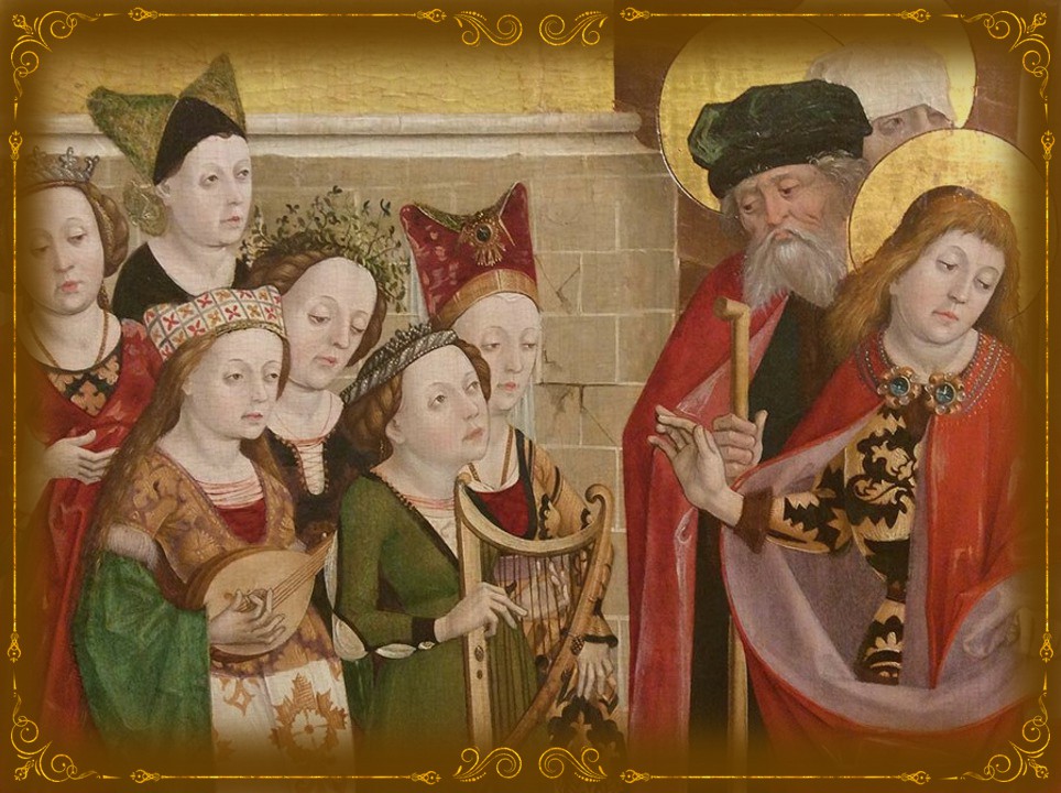 Meister der Veitslegende (? - 1480). Der hl. Veit entsagt den Freuden der Welt, Kunsthistorisches Museum, 1470 - 1480