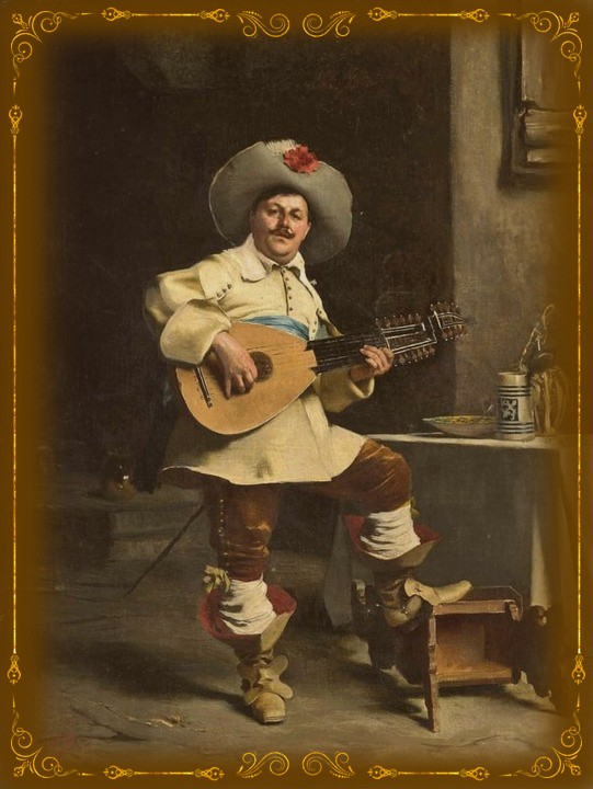 Tito Conti (1842-1924). A lute player
