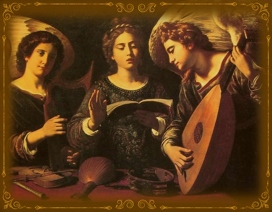 Antiveduto Grammatica (1571-1626). Saint Cecilia and two Angels Musicians, 1620
