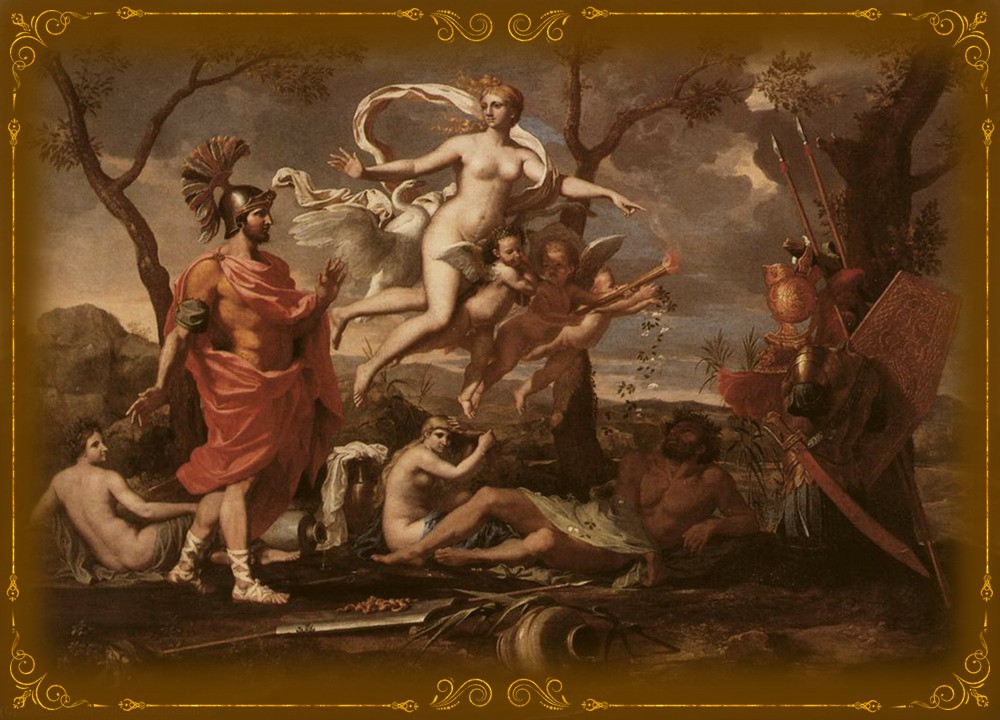 Nicolas Poussin (1594-1665). Венера вручает Энею оружие, выкованное Вулканом, 1639