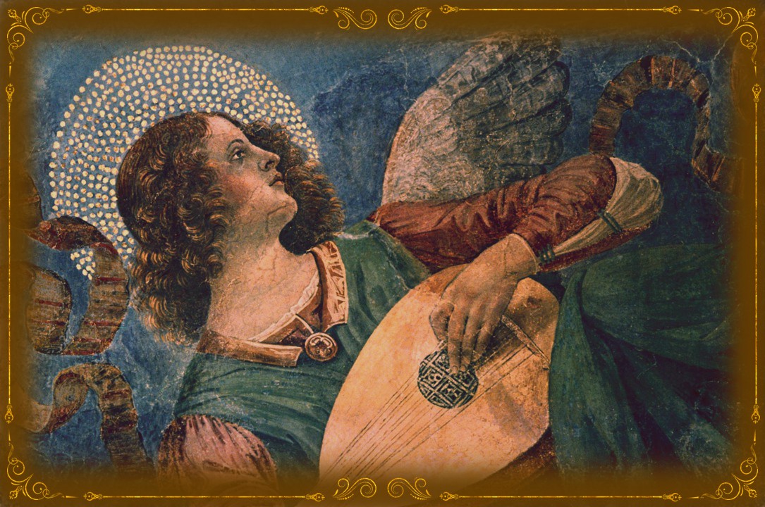 Melozzo da Forli (1438-1494). Музицирующий ангел, 1479-1480
