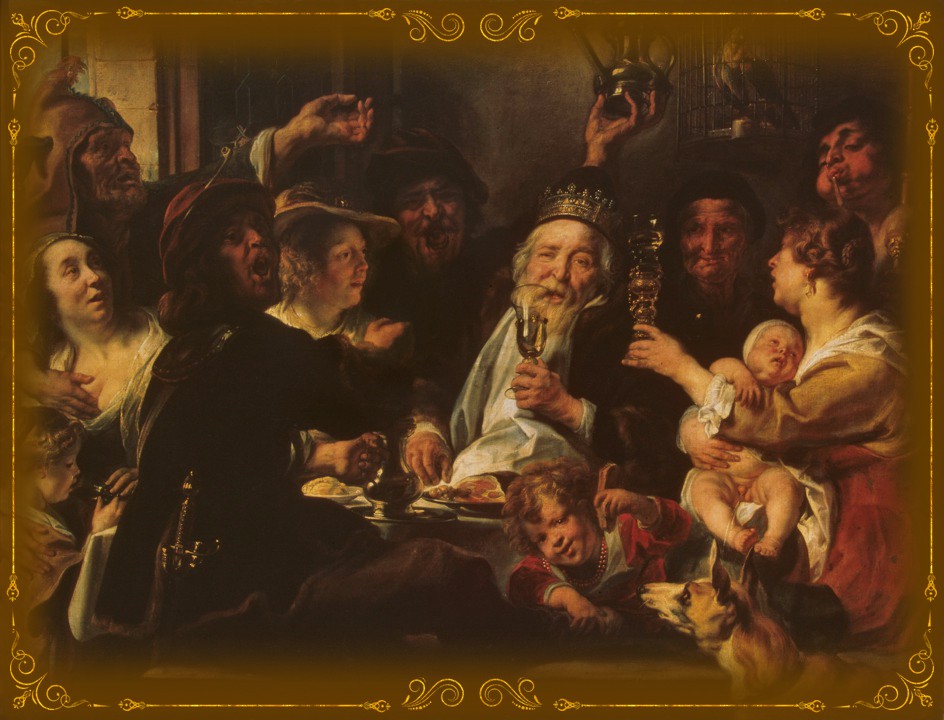 Jacob Jordaens (1593-1678). The King Drinks, 1638
