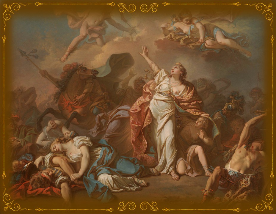 Jacques-Louis David (1748-1825). Apollo and Diana attacking the children of Niobe, 1772